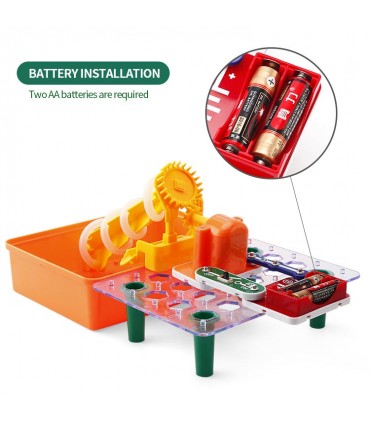 کیت آموزشی مدار الکتریکی ساخت چرخ آبی مارپیچ Spiral Waterwheel - دانشجو کیت