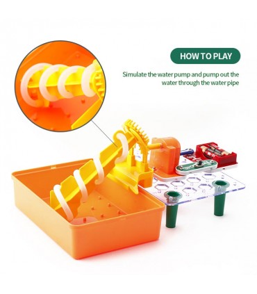 کیت آموزشی مدار الکتریکی ساخت چرخ آبی مارپیچ Spiral Waterwheel - دانشجو کیت