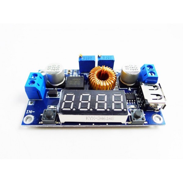ماژول مبدل و تقویت کننده LM2596 با نمایشگر و کنترل جریان | دانشجو کیت