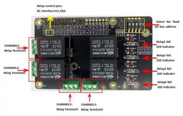 شیلد رله رزبری Raspberry Pi Relay board V1.0