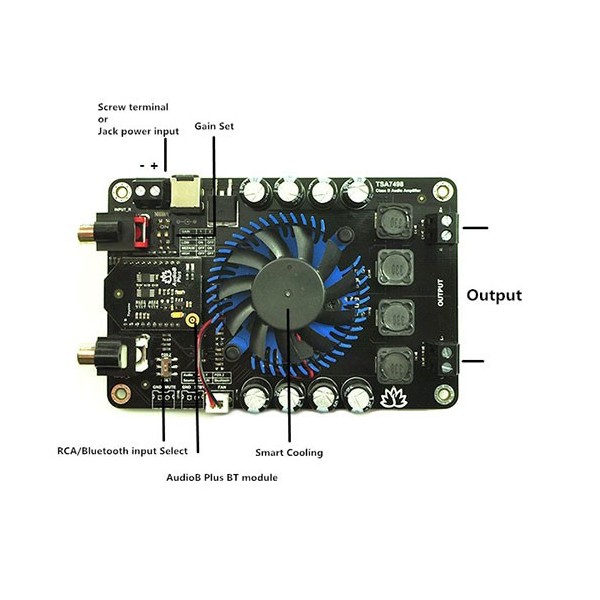 ماژول آمپلی فایر 200 وات کلاس D با بلوتوث نسخه 4.0