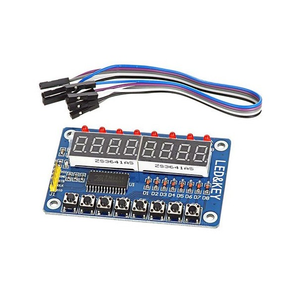 ماژول سون سگمنت با کیبورد 8Bit Digital LED Tube با تراشه TM1638