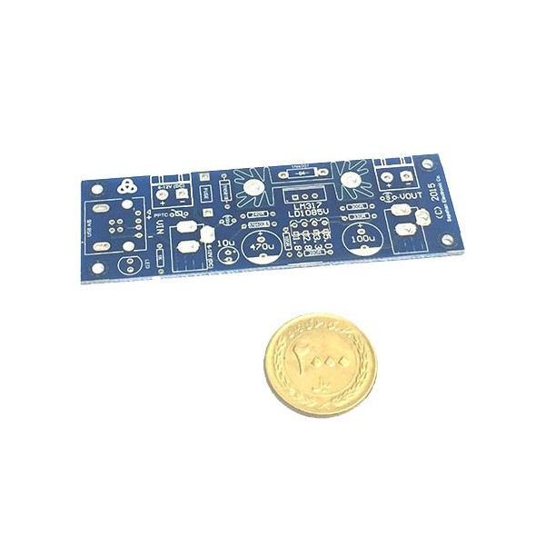 برد عمومی تغذیه میکروکنترلر با ورودی USB و چهار خروجی فیکس بر پایه LM317 کد 21170