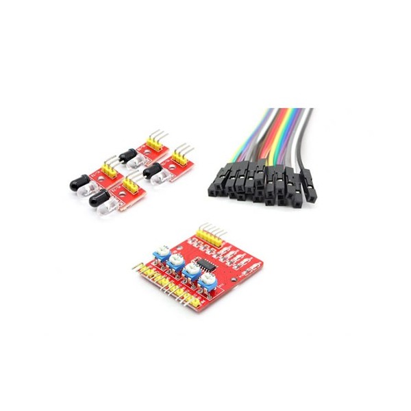 ماژول فرستنده گیرنده مادون قرمز 4 کانال 4 Infrared Avoidance Module