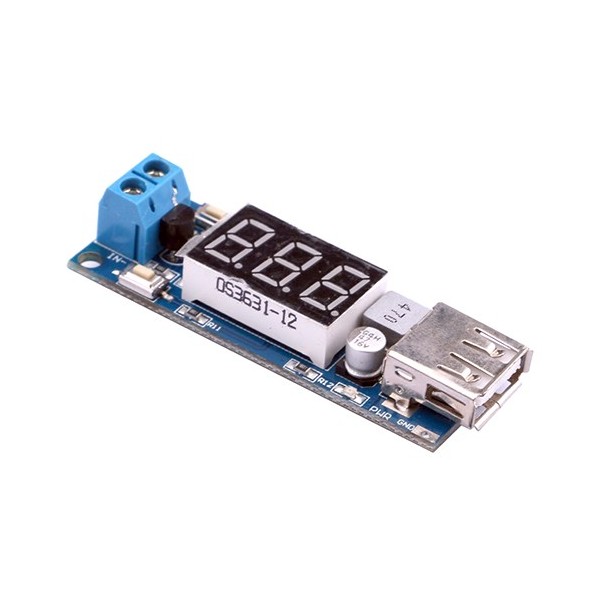 ماژول کاهنده ولتاژ DC to DC با تراشه XL1509 و خروجی USB + نمایشگر