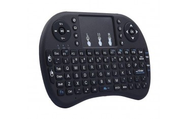 مینی کیبورد وایرلس با باتری شارژی دانگل و چراغ صفحه کلید Wireless Mini Keyboard مناسب رزبری پای