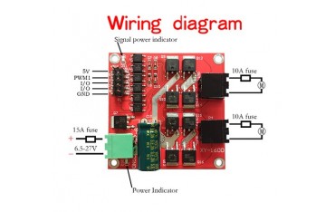 ماژول درایور موتور 7 آمپر با تراشه L298 Motor Driver 160W Dual DC Motor