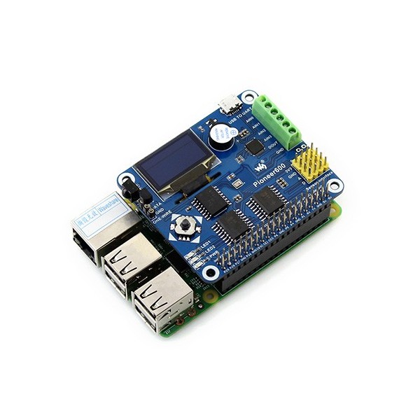 شیلد توسعه رزبری پای با OLED و درایور موتور WavwShare