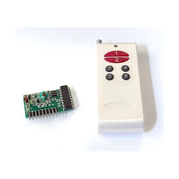 فرستنده گیرنده 6 کاناله 315MHz با خروجی دیجیتال و تراشه 2272 با قابلیت تعریف کد