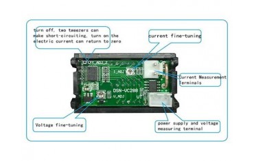 ماژول نمایشگر ولتاژ DC و آمپر تا 10 آمپر با کابل و سوکت مخصوص