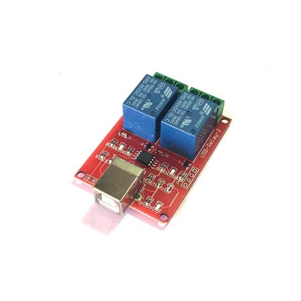 ماژول رله دو کاناله با ورودی USB و تراشه Tiny45