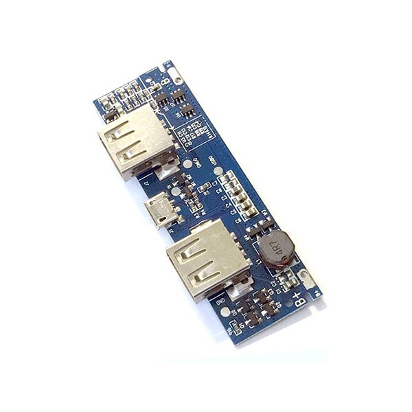 ماژول پاوربانک دو کانال با خروجی 5 ولت 3 آمپر Powerbank module