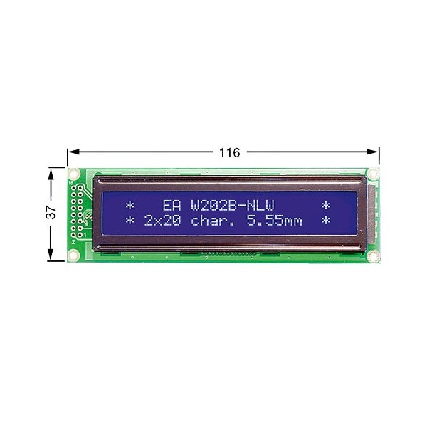 ماژول نمایشگر ال سی دی 2X20 کاراکتری آبی و سبز LCD 2x20 character