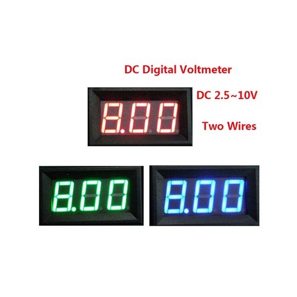 ماژول نمایشگر ولتاژ 3 دیجیت ولت متر با قاب پنلی Volt meter تا 300 ولت DC