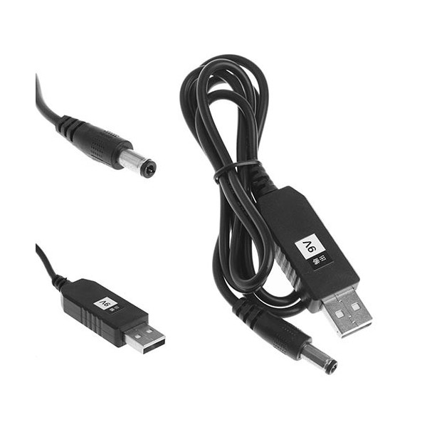 کابل USB افزاینده ولتاژ 5 به 9 ولت USB Converter 5 to 9V