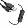 کابل USB به Mico USB دارای کلید On/Off مناسب برای بردهای امبدد Embedded USB Cable