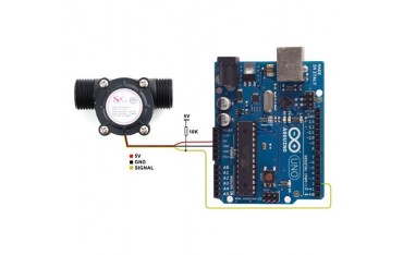 اتصالات برد آردوینو ماژول سنسور جریان آب YFS201 Water Flow Sensor