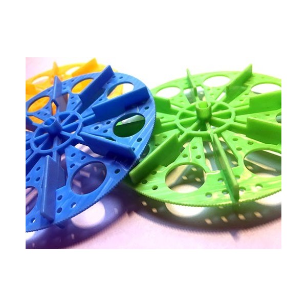 چرخ پدالی 52mm با شافت دو حالته گرد و تخت مناسب موتور گیربکس زرد Paddle wheel - دانشجو کیت