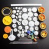 پک چرخ دنده پلاستیکی و فلزی با 4 عدد تایر مخصوص ساخت ربات DIY