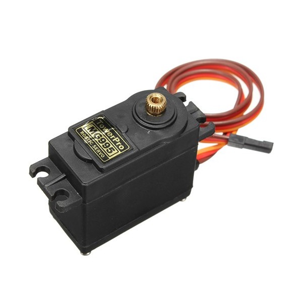 سرو موتور MG995 دنده فلزی 360 درجه تاور پرو Tower Pro با مبدل شافت و پیچ و اتصالات