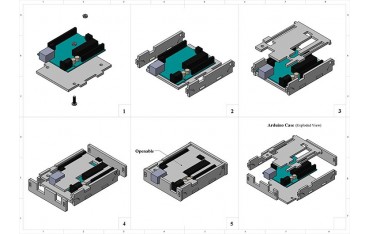 آردوینو Uno R3 به همراه کیس شفاف Arduino Uno R3 Acrilyc Case