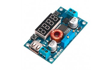 ماژول تغذیه کاهنده XL4015 5A Constant Current Constant Voltage Lithium Charger Power Step-down USB Voltmeter