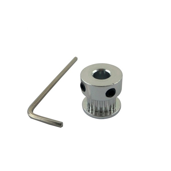 پولی تایم 25 دنده 2GT با قطر 6mm و آچار تنظیم شافت