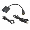 کابل تبدیل HDMI به VGA با کابل صدا و آداپتور USB مشکی درجه یک