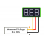 ماژول ولت متر پنلی 3 سیمه از 2 تا 30 ولت DC بدون قاب
