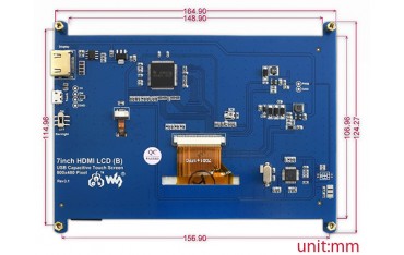 ماژول LCD نمایشگر lcd 7 اینچ Waveshare با پورت 7inch HDMI LCD B با کابل