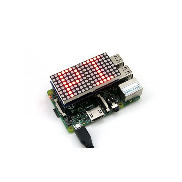 شیلد تابلو روان دات ماتریس برد رزبری پای RPI Dot Matrix shield با تراشه MAX7219