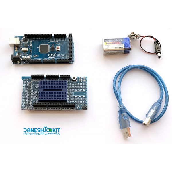 کیت آردوینو Arduino Mega2560 با لوازم جانبی