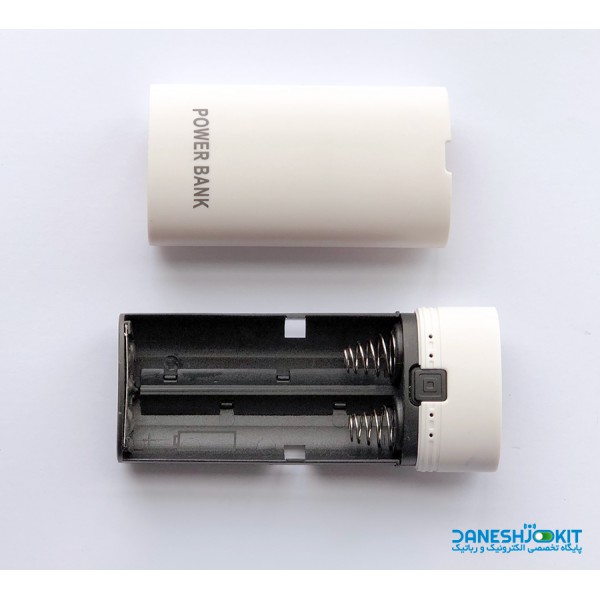 ماژول پاور بانک با قاب و نصب دو باتری 18650 به همراه کلید Power Bank