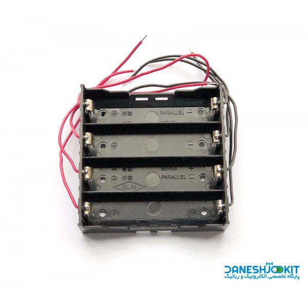 جاباتری 4 تایی لیتیوم یون 18650 اتصال موازی مدل BLOSSOM