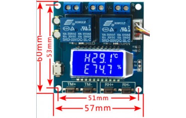 ماژول کنترلر دما و رطوبت XY-TR01 دارای نمایشگر LCD