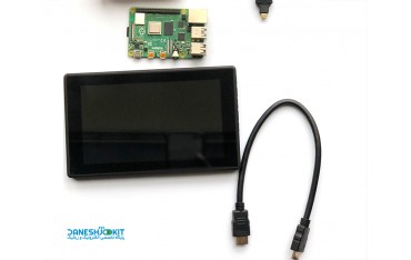 پک رزبری پای 4 Raspberry Pi و نمایشگر LCD Waveshare هفت اینچ