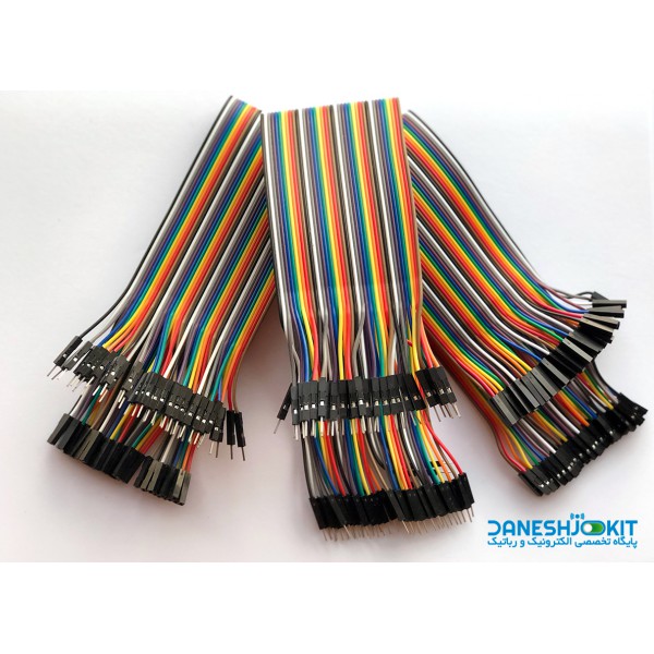 پک 3 عددی کابل 30 سانتی متری فلت رنگی Jumper color kit