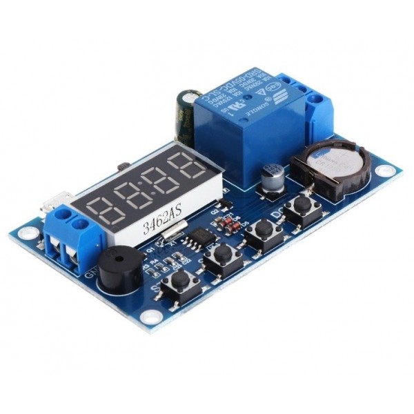 ماژول ساعت و تایمر دارای 5 زمان تاخیر به همراه بیزر و نمایشگر 7Segment