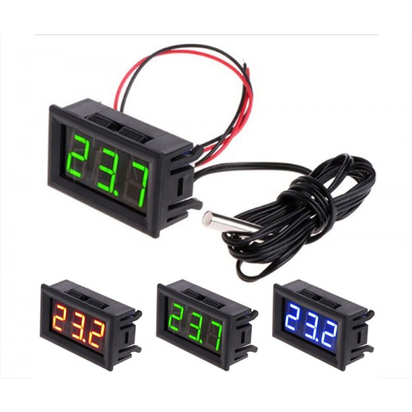 ماژول دماسنج پنلی با نمایشگر سون سگمنت 12 ولت با سنسور NTC Temperature Display