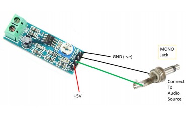 ماژول آمپلی فایر مونو LM386 با پتانسیومتر و ترمینال