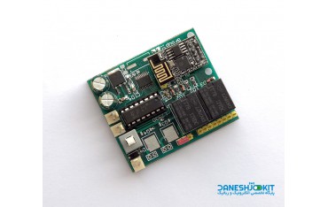 برد کنترلی  ESP8266 و درایور موتور L293 همراه با دو خروجی رله