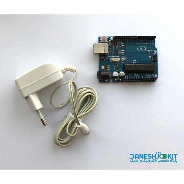 آردوینو Arduino UNO R3 به همراه آداپتور 9 ولت