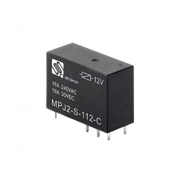 رله دو کنتاکت Meishuo mpj2-s-112-c ولتاژ 12 ولت 16 آمپر