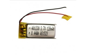 باتری لیتیوم پلیمر Li-Po 3.7V 120mAh تک سل 9x20mm