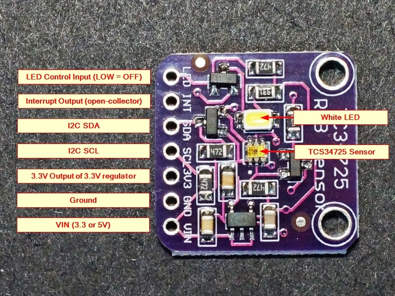 	 TCS34725-RGB-Color-Sensor-Module-Connections