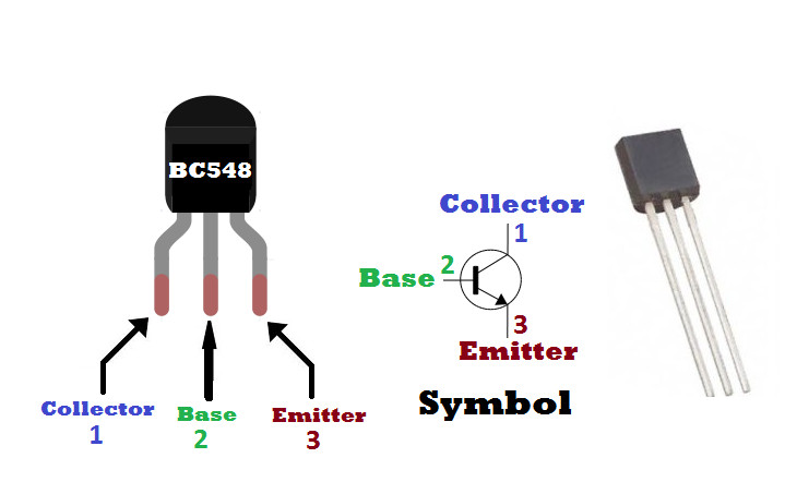 بررسی پایه های bc548 - دانشجوکیت